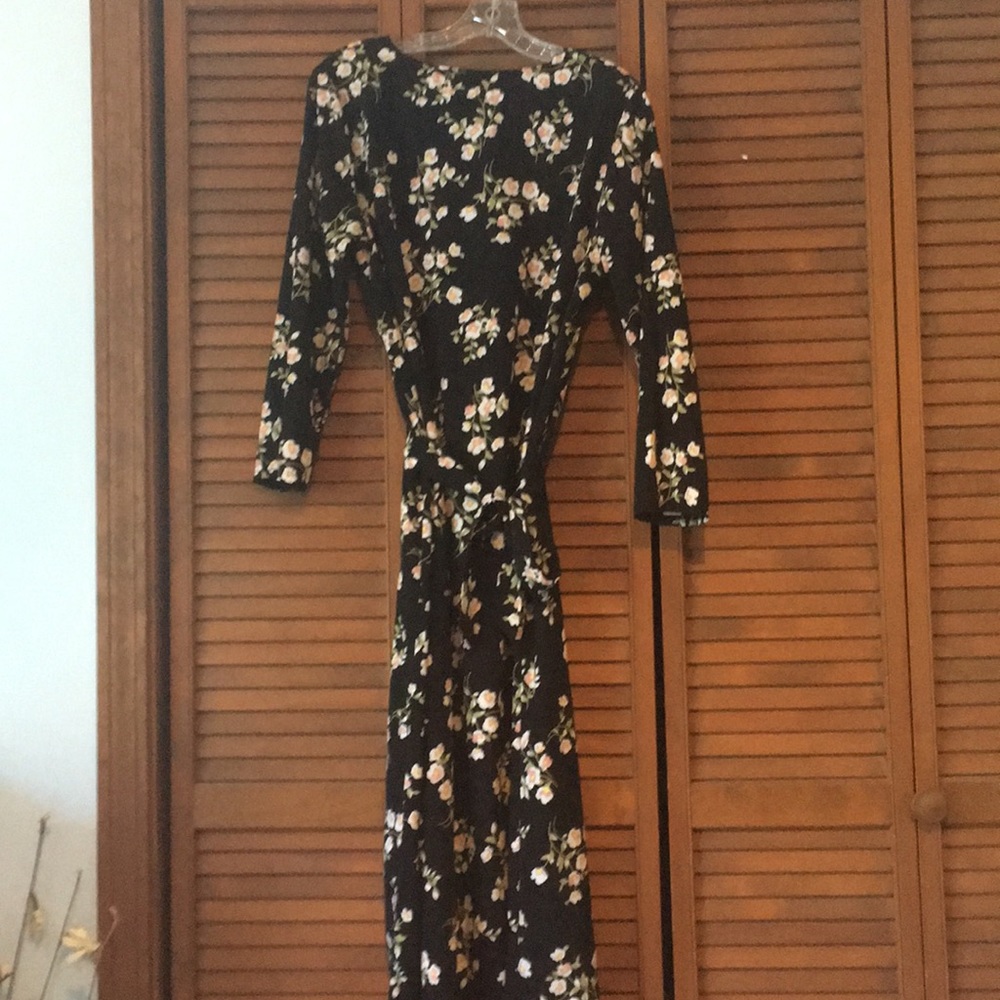 Black long floral dress